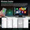 Podofo Carplay Monitor Android 12 2 + 32G Android Auto Screen WiFi GPS Portable Smart Player Support arrière Cam pour Universal BMW