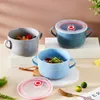 Ciotole Noodles istantanea ciotola con coperchio Ceramica House Student Dormitory Creative Zuppa giapponese ramen