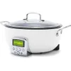 Elite Essential Smart Electric 6qt Pote de frigideira - sear, refogue, frite, cozinheira arroz - Cerâmica saudável - UNSTICK - Lavagem de louça Segura - Fácil de usar exibição LED