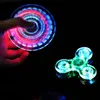 Lysande LED -ljus fidget spinnar handtopp spinnare glöd i mörkt ljus EDC Figet Spiner Finger Stress Relief Toys 240408