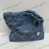 24P Mini Medium Large Designer Blue Deim Quilted Shoulder Bags With Coin Lucky Charm Silver Chain Handbags Diamond Lattice Large Capacity Pouch Purse 20cm 35cm 39cm