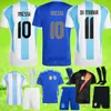 2024 Soccer Jerseys ArgentiNa MESSiS 24 25 MaC ALLiSTER DYBALA DI MARIA MARTINEZ DE PAUL MARADONA Child Kids Kit set Men goalkeeper Football Shirt