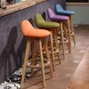Restaurant Nordic Bar Chairs Luxury Ergonomic Designer Bar Chairs Wooden Manicure Silla Para Barra Kitchen Furniture YY50BC