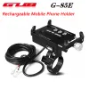 GUB G85E USB 22.2/25.4/31.8mm MTB 휴대 전화 스탠드 사이클링 액세서리를 가진 자전거 알루미늄 합금 휴대폰 홀더