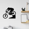 Wall Vinyl Decal de decalque decoração de casa adesivo de arte de mountain bike Extreme Sports Cyclist Bicycle Bike Man Room Removável Mural elegante