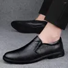 Casual Shoes Men Loafers 2024 Boat Flock Genuine Leather Comfy Slip-on Fashion Drive Footwear Autumn