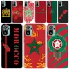 Marokko vlag transparant zachte telefoonhoesje voor Xiaomi Redmi Note 11S 11T 11E 10S 10 Pro 12 9 9s 9t 8 8t 7 6 plus afdrukkap