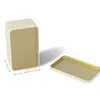 1pc Simple Pure Color Tea Packaging Tinplate Box Dahongpao Green Tea Tin Tea Box Portable Snack Storage Mini Box