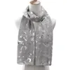 Silver Christmas Elk Snow print scarf S-103