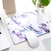 Mármol estilo nórdico de mouse pequeño portátil portátil mousepad rectángulo sin deslizamiento base de goma de goma accesorios de escritorio