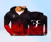 RF Roger Federer Print Sweatshirt Gradient Hoodies Men Spring Autumn Fleece Zipper Jacket Mens Hoodie Harajuku Male Clothing Y19114180048