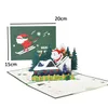 5 تصميمات مختلطة تصاميم عيد الميلاد المنبثقة بطاقات الجزء الأكبر لبطاقات المعايدة للعام الجديد في عيد الميلاد 3D