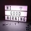 LED Night Light Box Größe A4 A5 A6 DIY Night Light mit 96pcs Black Letters Card USB/Batterie für Festival Geburtstagdekoration