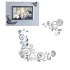 Väggklistermärken akrylklistermärke Vine-Shaped Mirror som miljövänliga dekaler för hemdekoration (svart)