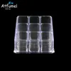 Jewelry Boxes Transparent 9 Grid Cosmetics Storage Box Lipstick Makeup Brush Display Box Acrylic Counter Jewelry Organizer Display Box Tray