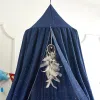 Battilo Bed Canopy Bed Curtain Mosquito Net Children's Tent Round Dome Hanging Indoor Castle Play Tent Kid Room Decora