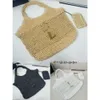 2024 Straw handtas Designer tas klep Designer portemonnee grote capaciteit TOTE TAZE ZOER STRAND TACE WEEKENT TRANSCHAP Winkelen Schoudertas Handtassen Pas met metalen hardware