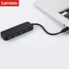 Hubs Lenovo USB C Tipo C Hub para USB 3.0 Splitter de porta 4 para o Laptop Notebook MacBook Computador Periférico Acessorie Expander