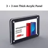 Mini Magnetic Price Etikett Papperskort Tagga Foto Bildram Block Small Stick Acrylic Sign Holder Display Rack