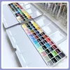 Mignon 24pcs demi-pans aquarelle peintures à l'huile