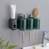 Ecoco Diş Fırçası Tutucu Duvar Diş Fırçası Organizatör Diş Fırçası Diş Macunu Squeezer Dispenser Banyo Aksesuarları Organizatör