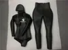 High end professional diving wetsuit men039s solid black jacket and pants diving wear females wetsuit size XS3XL9770647