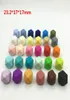 232 mm les plus grandes perles géométriques en silicone hexagone bricolage de 100pcs hexagon perles de silicone individuelles en 30 couleurs 6772038