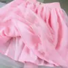 Fashion Tracksuits Suit Girls Dress Kids Designer Designer Dimensioni 90-150 cm T-shirt logo ricamato rosa e gonna in pizzo rosa 24pril