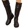 Boots Autumn 2024 Trade extérieur Grande Femelle High Side Zipper Europe et N Knight Flat Rivet Round Head