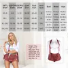 Ohyeahlady student college stijl uniform pak cosplay sexy lingerie plus size hoogwaardige dames halve mouw top shorts kostuum