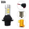 TCART 1SET LED AUTO DRL DRL Daytime Running Luci di svolta Segnali Auto Bianca+Lampade dorate P21W BA15S per Opel Vectra C 2003 Antara 2012