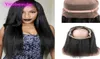 Indian Virgin Hair 360 Lace Frontal Pre Plucked Kinky Straight Natural Color Human Hair Justera Band 1024InCH4002519