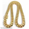 Designers Necklaces Cuban Link Gold Chain Chains Gold Miami Cuban Link Chain Necklace Men Hip Hop Stainless Steel Jewelry Necklaces 2F9R