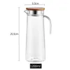 Hip Flasks Acrylic Transparent Kettle With Handle Lid PC Plastic Cold Water Bottle Juice Coffee Tea Pitcher Home Drinkware Jug