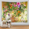 Arazzi a muro Creative Art Flower Tapestry sospeso bohémien pianta tropicale ara ad arazzo camera da letto decorazione soggiorno moderno r0411