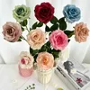 Dekorativa blommor 10st Silk Rose Artificial Wedding Hall Decor Fake Bridal Bouquet Home Events Party Decoration Flore