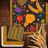 Happy shavuot bielizny stoliki stolik dekoracje stolika kuchennego żydowskie festiwal halowy stół jadalny