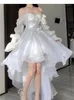 Robes décontractées 2024 printemps élégant blanc off épaule robe de fée chic princesse bouffante de mode