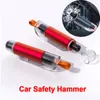 Bilsäkerhet Hammer Bilfönster Glas Breaker Tool Esction Emergency Hammer Livräddningsräddningsverktyg Säkert bälte Cutter Aluminiumlegering