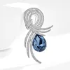 Brooches Luxurious Exquisite Angel Wing Jewel Feather Brooch Women's Fashion Charm Pearl Inlaid Diamond Metal High-end