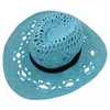 Berets Fashion for Sun Visor Hat Western Cowgirl Faltbare Cowboy Sonnenschatten Strohhalm Frauen im Freien Gartenarbeit