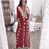 Ubranie etniczne arabski islamski Dubai Kaftan Abaya Bliski wschód muzułmańska marokańska sukienka Indonesia Turcja Elegancka swobodna szata femme