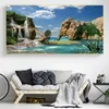 Nature Landscape Waterfall Canvas Modern Painting Posters and Prinst Pictures Wall Pictures Bedroom Sala Decoração de casa sem moldura