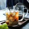 1 PCS Carta impressa transparente criativo vidro caneca de chá de café Drinks sobremesa café