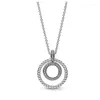 Pendants Classic 925 Collier pendentif de couronne en forme de cœur à argent sterling