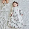 Decken wickelnd Baby Schlafsack 0-24 Monate Nicht-Slip Decke Baby Bettwäsche Pyjamas 2,5-tog Stern gedruckt Feder 100% Baumwollweste Schlafsack Y240411