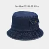 Bérets Wide Brim Denim Fisherman Hat portable Blue Suncreen Retro Retro Bucket Cap