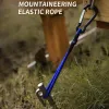 Cavo di bungee Carabiner Porta utilizzabile con un gancio elastico Corda multifunzionale Connettore in lattice con fibbia in lega di arrampicata in lega