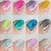 12 Farben Set nackt rosa Schnee Katze Magnetische Nagelgel Politur Sparking Silbereffekt Einweichen Gel halb dauerhaft 5 ml