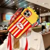 French Fries Hamburger Crossbody Phone Case for Samsung Galaxy A52 32 22 72 03S 51 71 42 S22 Ultra S23 S21 S20 Note 10 Lite Etui